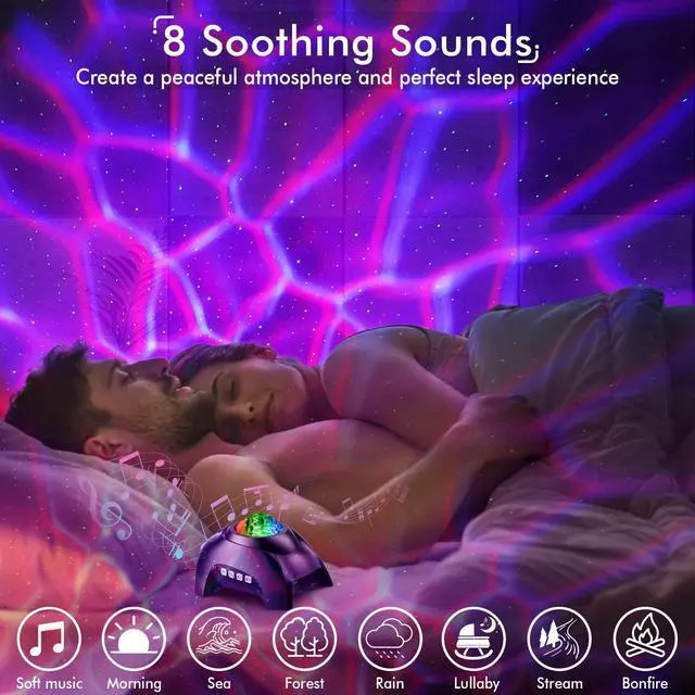 Alt view image 5 of 7 - Galaxy Projector, Star Projector Light for Bedroom, Bluetooth Speaker and 8 White Noise, Night Light Projector for Kids Adults Game Room, Home Theater, Ceiling, Christmas, Room Decor
