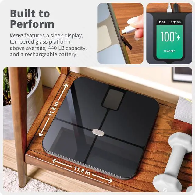 Alt view image 7 of 7 - Smart Scale Track Your Weight Loss Journey with Verified Accuracy & Smart Goal-Based Monitoring | Wi-Fi & Bluetooth Sync