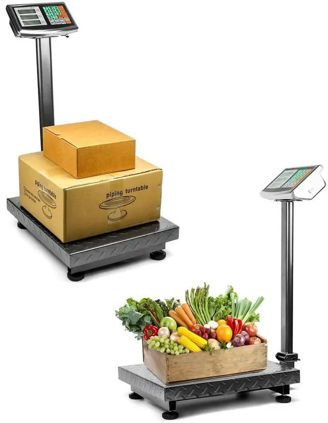 Alt view image 3 of 7 - Foldable 600LB Weight Computing Postal Scale, Floor Platform Digital Scale, Accurate Warehouse Large Shipping Mailing LB/KG Calculator