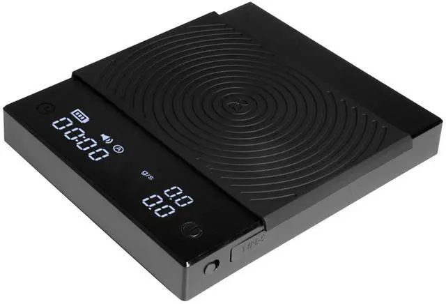 Main image of Coffee Scale Basic 2.0 Electronic Espresso Scale with Water Flow Rate and Timer Function, Free Switching of Ounce/kg Units, Digital Scale for Kitchen/Baking/Cooking, Black