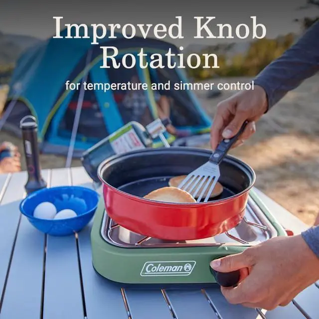 Alt view image 4 of 7 - Cascade 18 1-Burner Camping Stove, Portable Cooktop with 8000 BTUs & Matchless Lighting, Fits 12-Inch Pan, Great for Outdoor Cooking, Camping, Tailgating, Grilling, BBQs, & More