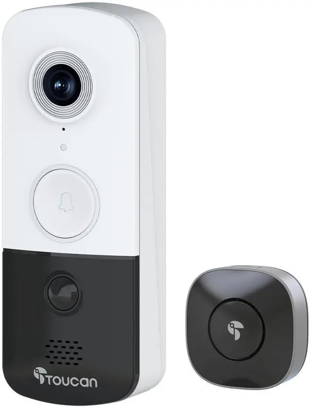 Main image of Doorbell Camera, Video Doorbell with Chime, 2-Way Talk, 2.4Ghz WiFi, Night Vision, PIR Motion Detection, Compatible with Alexa and Google Assistant, Indoor Outdoor Surveillance