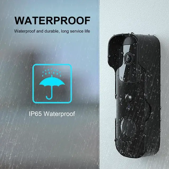 Alt view image 5 of 7 - Tuya Doorbell Camera Wireless No Subscription with 128G SD Card, Video Doorbell with Chime, 120° Wide View, 2.4GHz WiFi Only, Night Vision, Smart Human Detection, 2Way Audio, Built-in Alarm