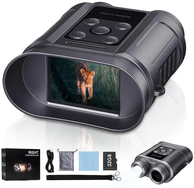 Main image of FCPVHOY Night Vision Goggles,Compact Night Vision Binoculars,32GB Card Included, Photo/Video Capture,Outdoor Tools for Education, Wildlife Watching,Gifts for Boy, Gifts for Men, Gifts for Father