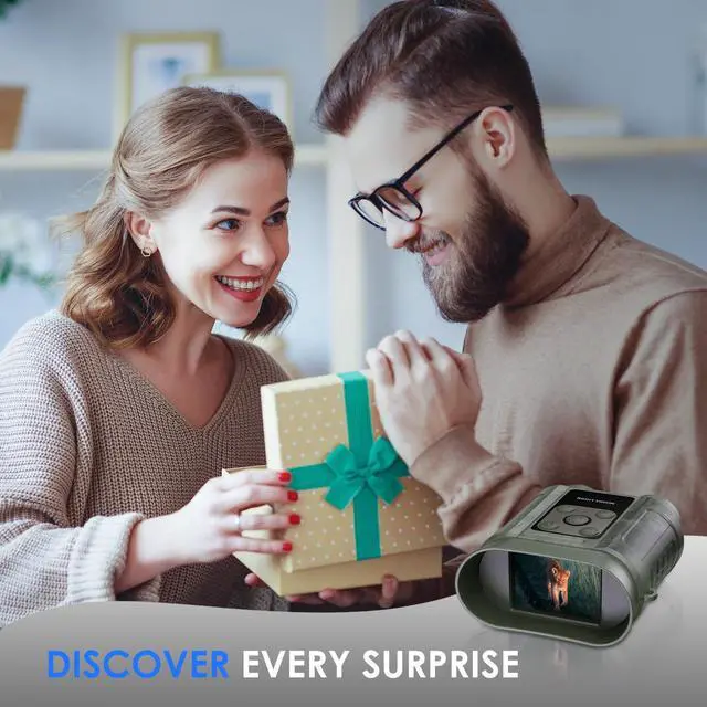 Alt view image 7 of 7 - FCPVHOY Night Vision Goggles,Compact Night Vision Binoculars,32GB Card Included, Photo/Video Capture,Outdoor Tools for Education, Wildlife Watching,Gifts for Boy, Gifts for Men, Gifts for Father Green