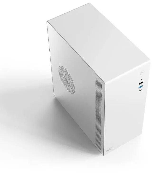 Alt view image 7 of 7 - V100 M-ATX/ITX Computer Case,Multifunctional Pc Case, Business Case with Spcc Side Panel, Support 260mm VGA Card 120mm CPU Cooler (White)