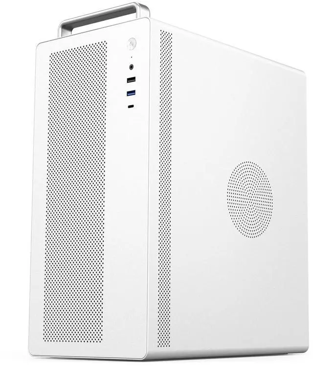 Alt view image 5 of 7 - V281 Micro ATX/ITX Computer Case,Multifunctional Pc Case with Handle, Spcc Side Panel Business case, Support 300mm GPU 165mm CPU Cooler (White)