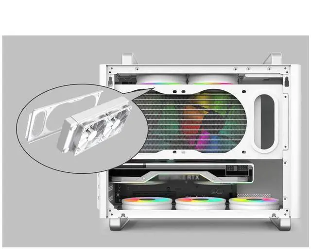 Alt view image 7 of 7 - SOEYi U320 M-ATX/ITX Case, Micro ATX CASE, Portable Desktop Case with Handles, Support 310MM GPU,135mm CPU Cooler and ATX/SFX Power Supply (Black)
