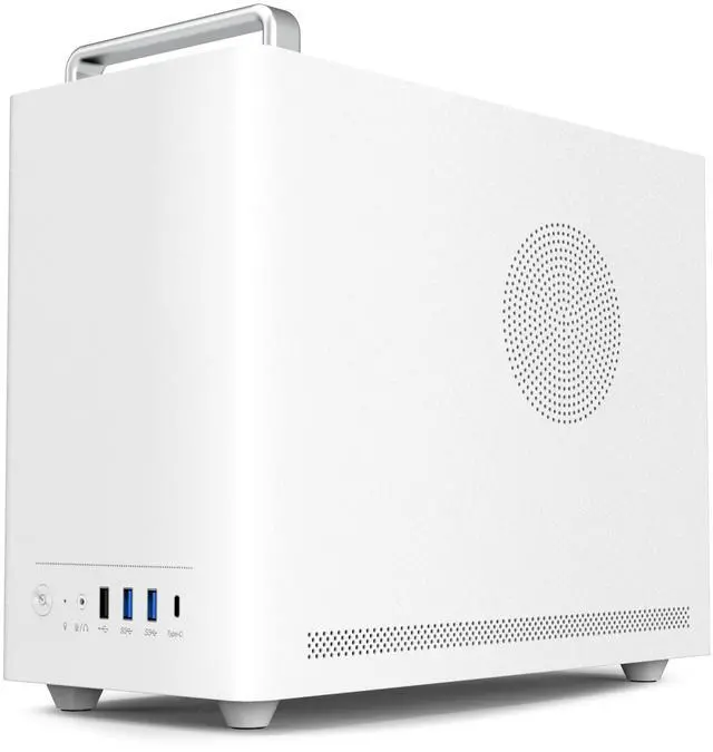 Alt view image 2 of 7 - SOEYi U310 M-ATX/ITX Case, Micro ATX CASE, Portable Desktop Case with Transparent Glass Side Window, Support 310MM GPU,135mm CPU Cooler and ATX/SFX Power Supply (White)