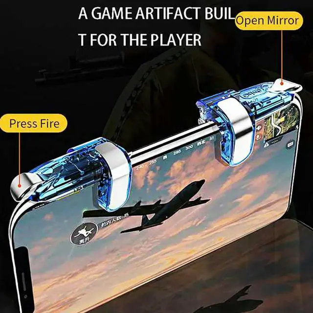 Alt view image 2 of 4 - Mini Gaming Trigger for PUBG Gamepad Mobile Control L1 R1 Shooter Pubg Game Fire Buttons L1 R1 for Android Ios Joystick