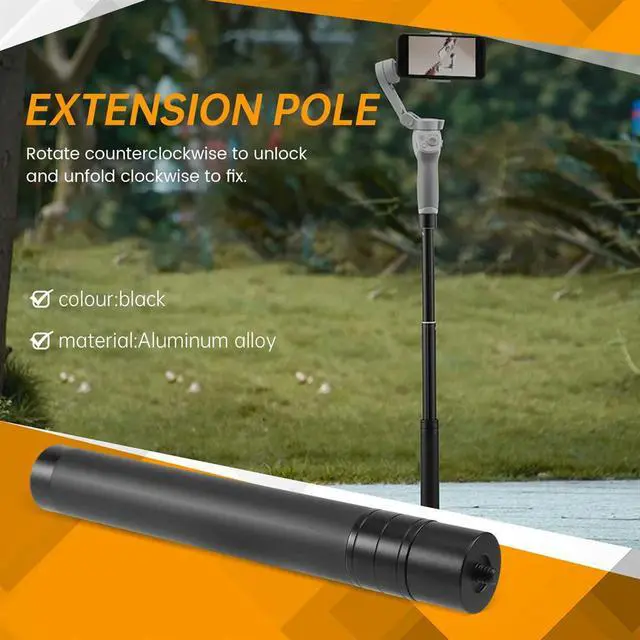 Alt view image 4 of 4 - for OM 4/ OSMO Moblie 3/2 Tripod Extension Pole Selfie Stick Rod for OSMO Pocket/ One X Accessories