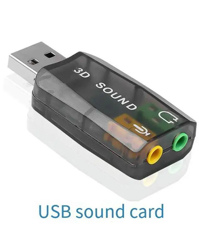 Main image of External USB Sound Card 3D Audio Headset Microphone Adapter For PC Desktop Support For Three-Dimensional Sound