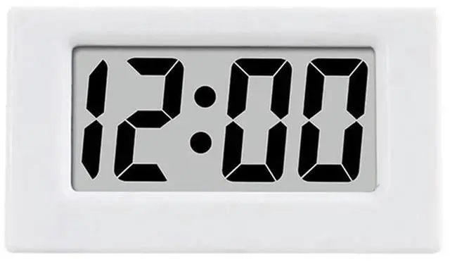 Alt view image 2 of 4 - 2X Mini Clock Triangle LED Screen Lectronic Digital Alarm Screen Desktop Clock For Home Office Table Bedroom Decor White