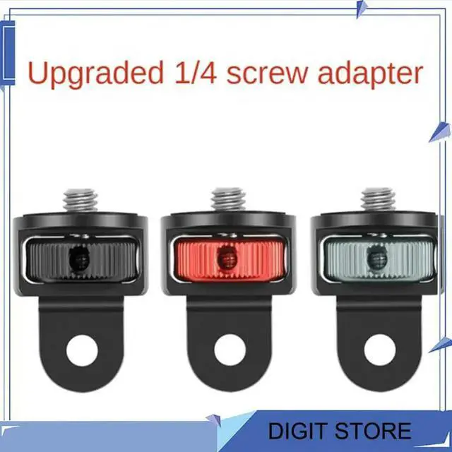 Alt view image 3 of 4 - For Gopro Series Sports Camera Parts Multi-Function 1/4 Adapter Interface 1/4 Adapter Black Titanium
