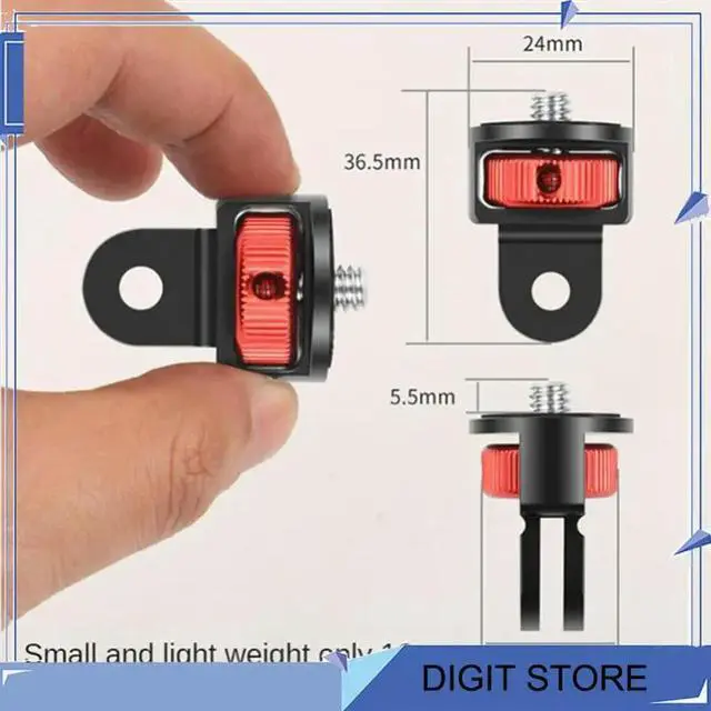 Alt view image 4 of 4 - For Gopro Series Sports Camera Parts Multi-Function 1/4 Adapter Interface 1/4 Adapter Black Titanium