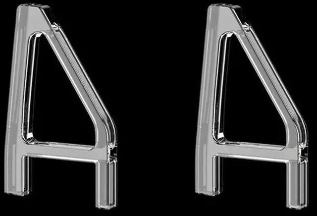 Alt view image 3 of 4 - For PS5 Slim Disc Host 2 Pair Horizontal Holder Bracket Feet Placement For Console 3D Printed Mini Stand