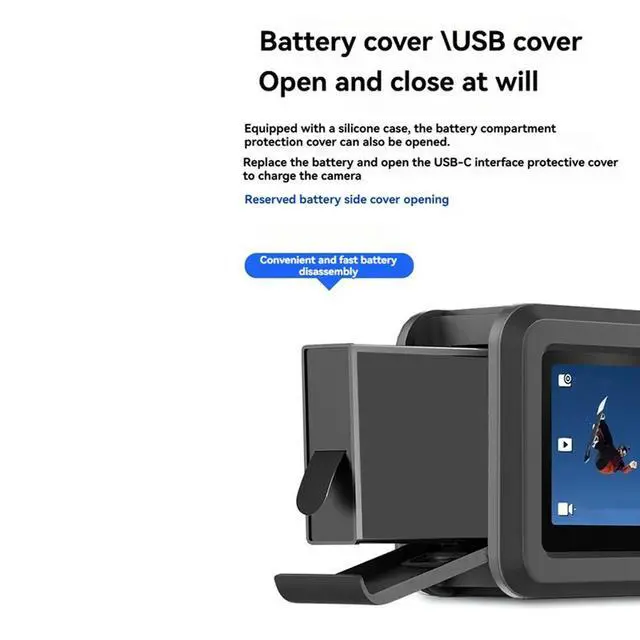 Alt view image 4 of 4 - For Action 5 Pro Silicone Case Protective Cover Anti-Fall And Anti-Lost Rope Sports Camera Accessories A