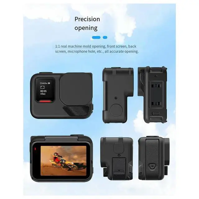 Alt view image 4 of 7 - For Ace Pro 2 Silicone Case Protective Cover Anti-Fall And Anti-Lost Rope Sports Camera Accessories