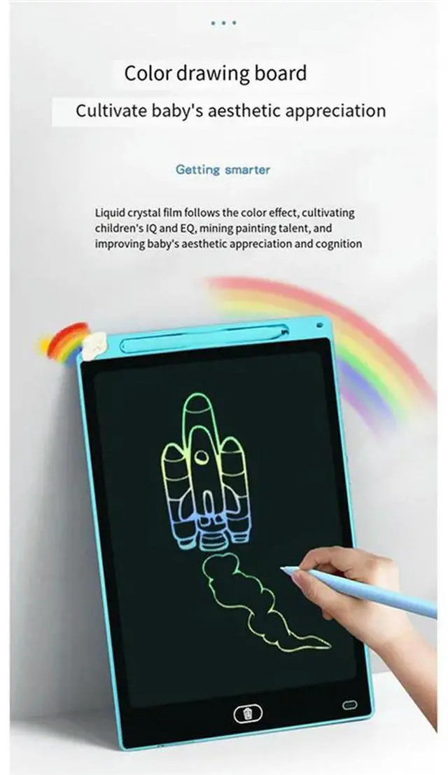 Alt view image 5 of 7 - 2Pcs 16 Inch LCD Drawing Tablet Writing Tablet Color Graffiti Board For Children Christmas Birthday Drawing Tablet Blue