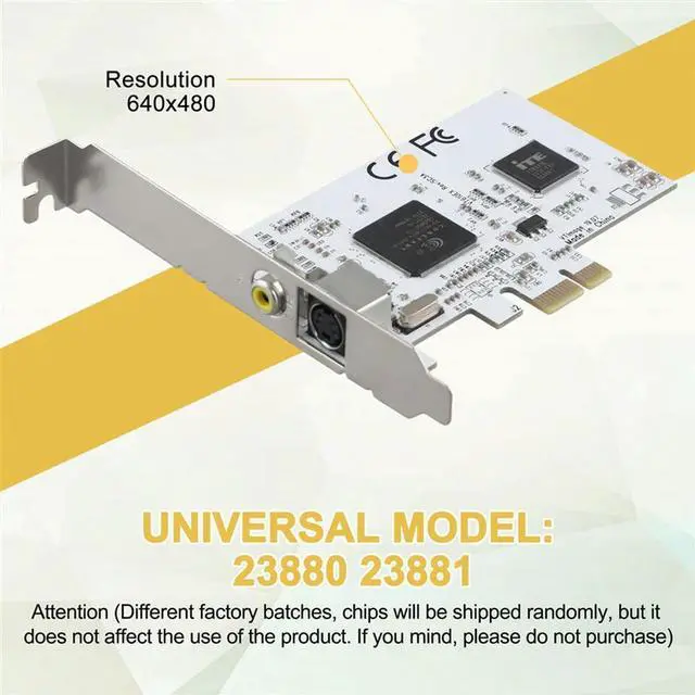Main image of PCIE Expansion Card PCIE To AV Surveillance HD 640X480 Resolution Video Capture Card Image Capture Card
