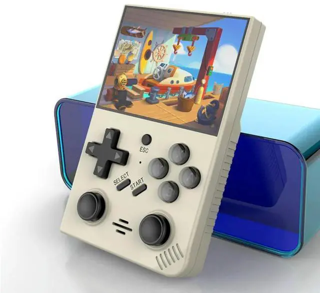 Alt view image 2 of 8 - R35plus Retro Video Game Console 64G 30,000+ Games 3.5In IPS Screen Handheld Game Console Plastic Linux System For GBA PSP PS1,D