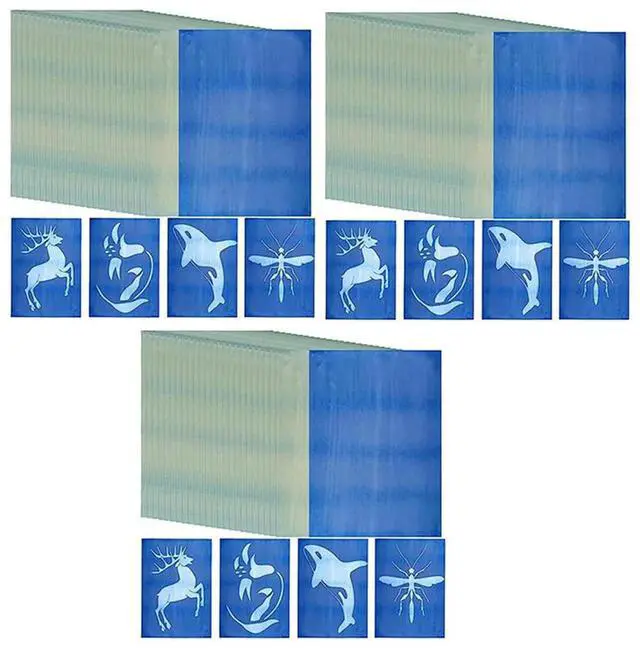 Alt view image 3 of 6 - 90 Sheets Sun Print Paper Kits Cyanotype Paper Kit A4 Nature Printing Solar For Kids Adults DIY Art Crafts Project