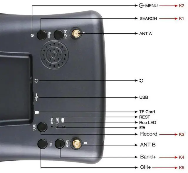 Main image of 40Ch Receiver With DVR 3.7V/2000Mah 4.3 Inch HD LCD 16: 9 For Racing Drone Bwhoop Drone
