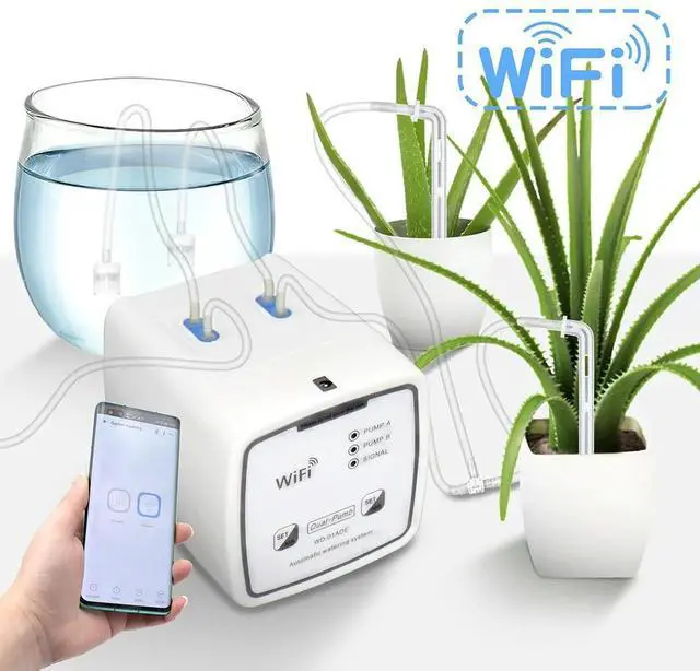 Alt view image 6 of 7 - Plant Automatic Drip Irrigation System Dual Pump Automatic Watering System Self Plant Watering Devices for 15 Potted Plant