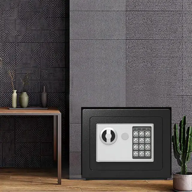 Alt view image 7 of 7 - Small Safe Box with Keys Household Money Bank Lockable Password Security Box Steel for Store Money Jewelry Document