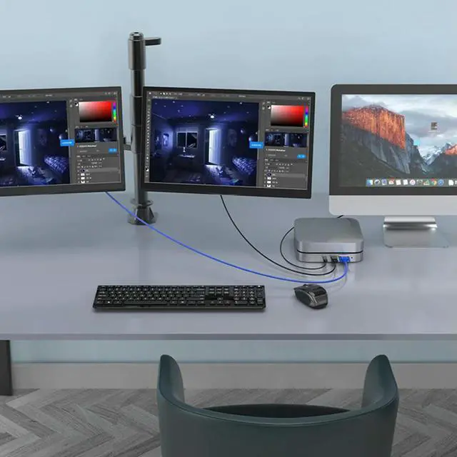 Alt view image 7 of 7 - Hard Drive Enclosure Docking Station HDMI-compatible Type-C Hub for  Mini