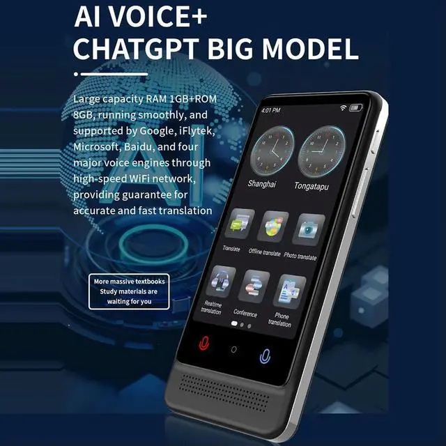 Alt view image 7 of 7 - Language Translator Device 137 Languages Real Time Translation Device Two-Way Language Translator for Business Learning Travel