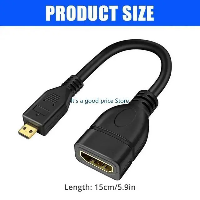 Alt view image 4 of 4 - Portable MicroHDMI Male to Female Converters Supports Up to 4K UltraHD Display