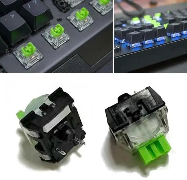 Alt view image 3 of 4 - RGB Magic Axis MX Axis 2Pcs Green Switches for Blackwidow V3 Pro V3 Mechanical Gaming Keyboard and Others 3Pin