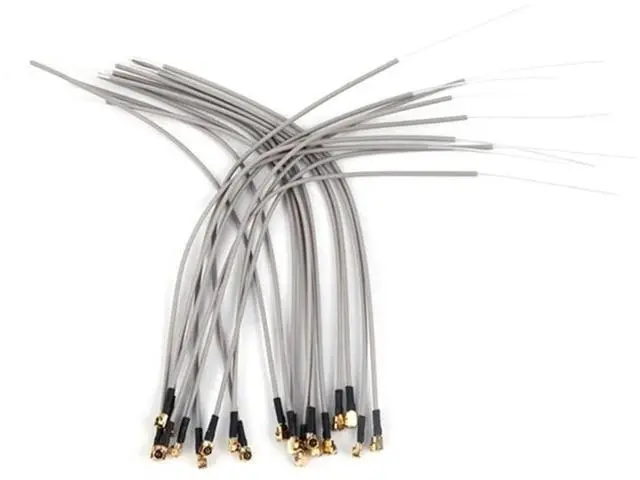 Main image of 10 Pcs 2.4G Receiver Antennas, 15cm Aircraft Receiver Antenna IPX13 Connector RF113 Silver-plated Wire for Futaba Frsky