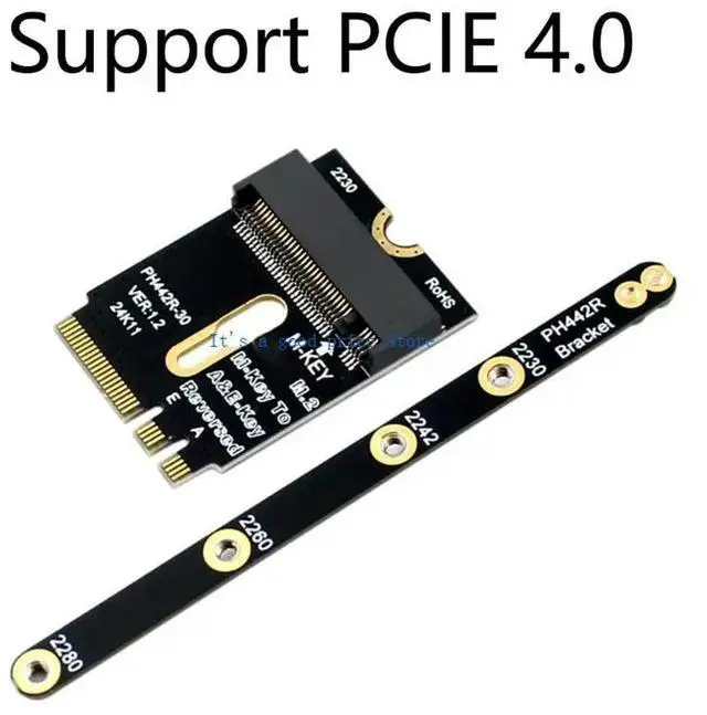 Main image of M.2 A+E to M Key NVMe Adapter PCIE4.0 M.2 Key E/A+E to NVME Adapter PCIE Support for 2230 2242 2260 Laptop Desktop