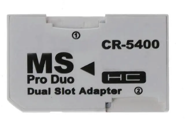 Alt view image 3 of 7 - Micro SD TF to Memory Stick MS Pro for Duo for PSP 1000/2000 / 3000 Card Dual 2 Slot Adapter Converter CR-5400 CR5400