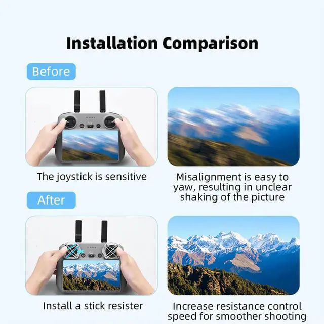 Main image of 1 Pair Drone Rocker Damper Control Speed Joystick Yaw Rubber Rope Joystick Fixed Bracket Mount for Air 3 /Mini 4 Pro RC/RC 2