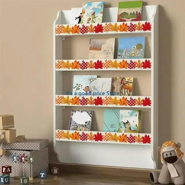 Alt view image 2 of 4 - Bulletin Board Border 32.8ft Thanksgiving Leaf Border Trim Wall Sticker for Classroom Whiteboards Chalkboard Decoration