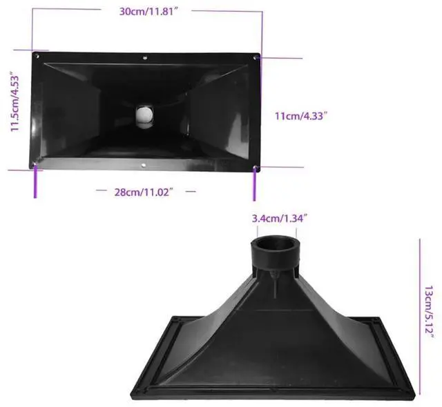 Alt view image 2 of 7 - 1Pc Tweeter Speaker Accessories Treble Horn 300 x115MM For Home Theater HiFi Karaoke Professional Mixer Audio