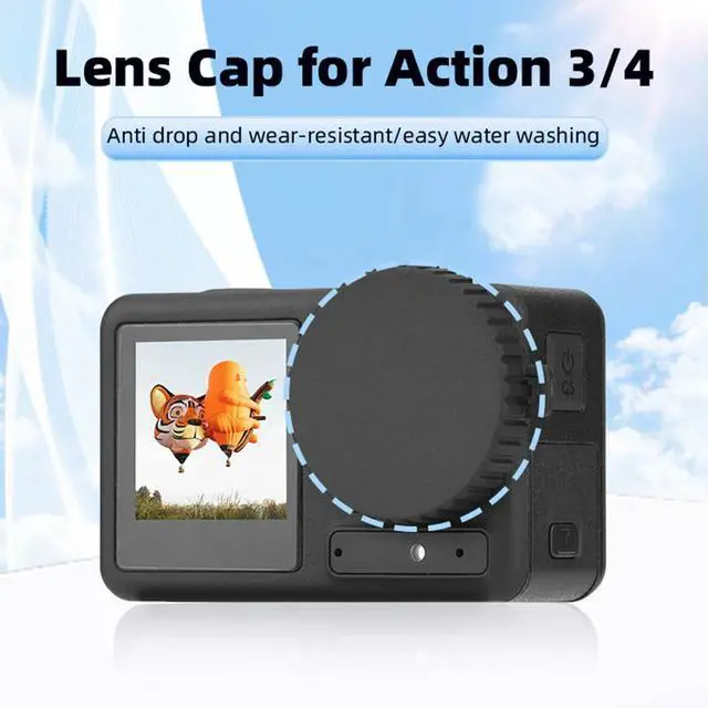 Alt view image 2 of 7 - TPU Lens Cap Cover Anti-Scratch Protective Cover Shockproof Lens Protector Anti-Stain for Osmo Action 4/Action 3 Lens Cover