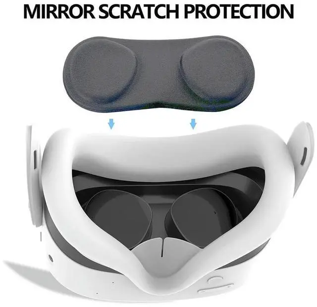 Alt view image 4 of 7 - Lens Protective Cover Anti-Scratch Lens Cap Replacement VR Lens Protector for Quest 3S/3/2/Pico4 Ultra VR Accessories