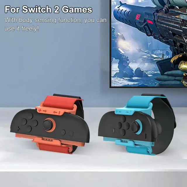 Alt view image 3 of 7 - Adjustable Game Bracelet Strap Wrist Dance Band Elastic Dance Strap Game Handle Holder for Nintendo for Switch 2 Joy-Con Gamepad