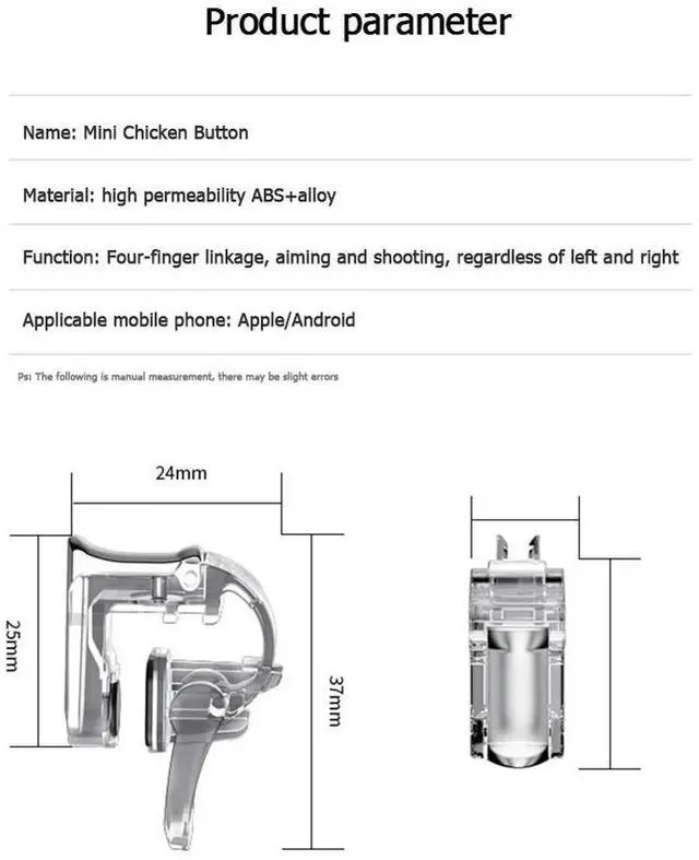 Alt view image 2 of 7 - PUBG Mobile Phone Trigger Controller Gamepad Fire Button Shooter Joystick Controller Button Gamepad Mobile Game