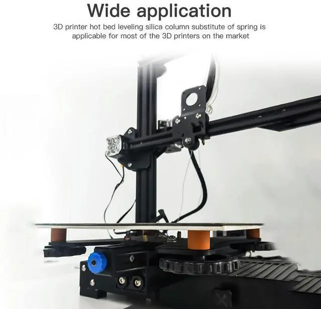 Alt view image 4 of 4 - 4pcs Silicone Hot Bed Leveling Columns Solid SpPlatform Leveling Column for Creality CR-10 10S 10 V2 10 Mini