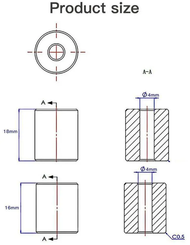 Alt view image 2 of 4 - 4pcs Silicone Hot Bed Leveling Columns Solid SpPlatform Leveling Column for Creality CR-10 10S 10 V2 10 Mini