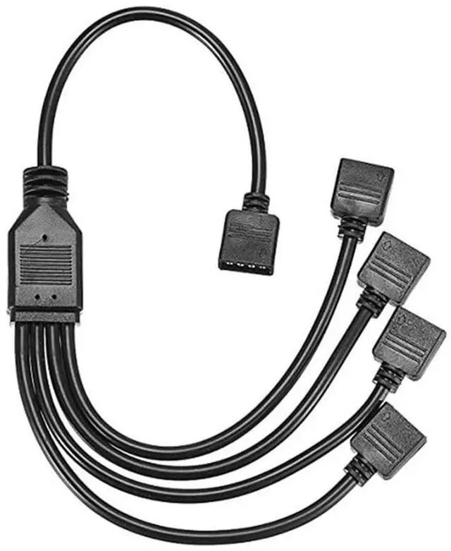 Alt view image 2 of 7 - 1 To 4 4pin Extension Cable 12V 30cm Rgb Connector Computer Accessories Rgb Splitter Adapter for Aura Led Light Bar for /