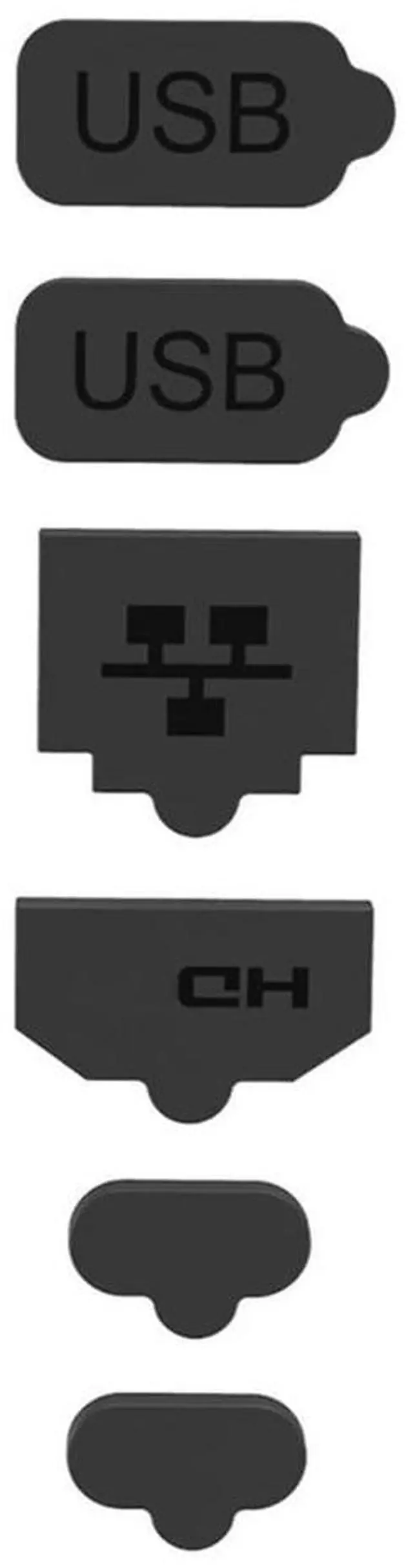 Alt view image 4 of 7 - 6pcs Dust Plugs USB HD Interface Type A/C LAN Port Dustproof Cover Protective Cover for Nintendo Switch2 Accessories