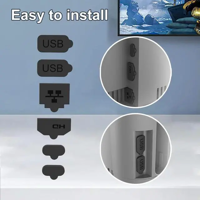 Alt view image 3 of 7 - 6pcs Dust Plugs USB HD Interface Type A/C LAN Port Dustproof Cover Protective Cover for Nintendo Switch2 Accessories