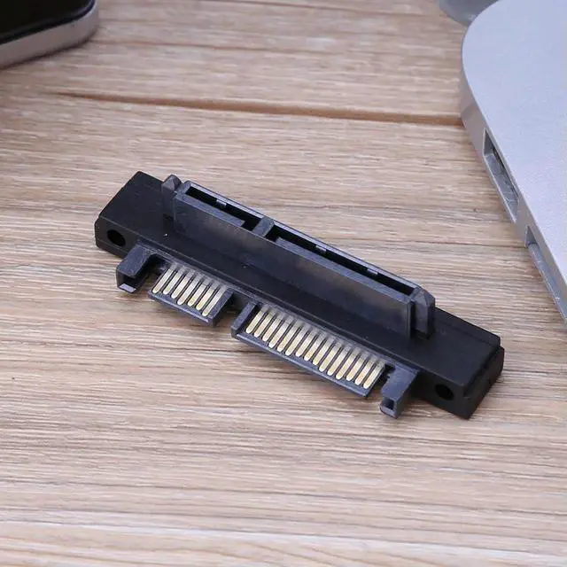 Alt view image 3 of 7 - 90° Angle SATA 22Pin(7+15) Male to 22Pin(7+15) Female Extender Adapter