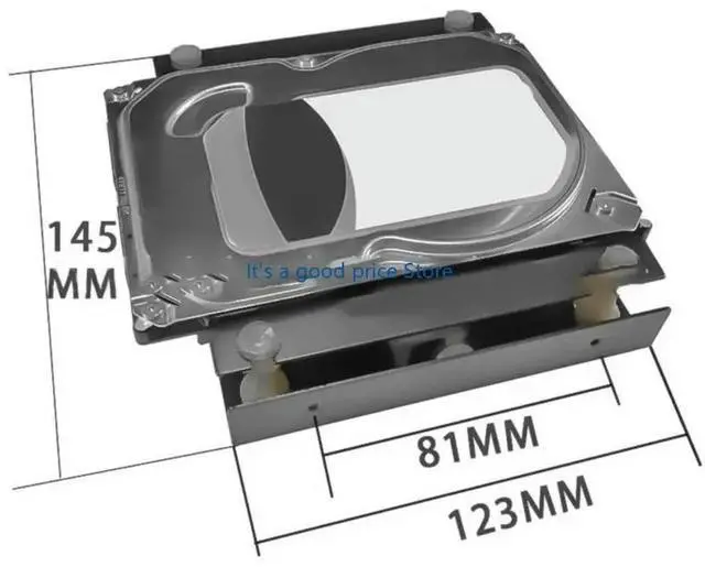 Alt view image 3 of 4 - Flexible Suspension Design 3.5Inch Hard Disk Bracket for 5.25Inch Bay Installation Reduce Chassises Resonances Noise